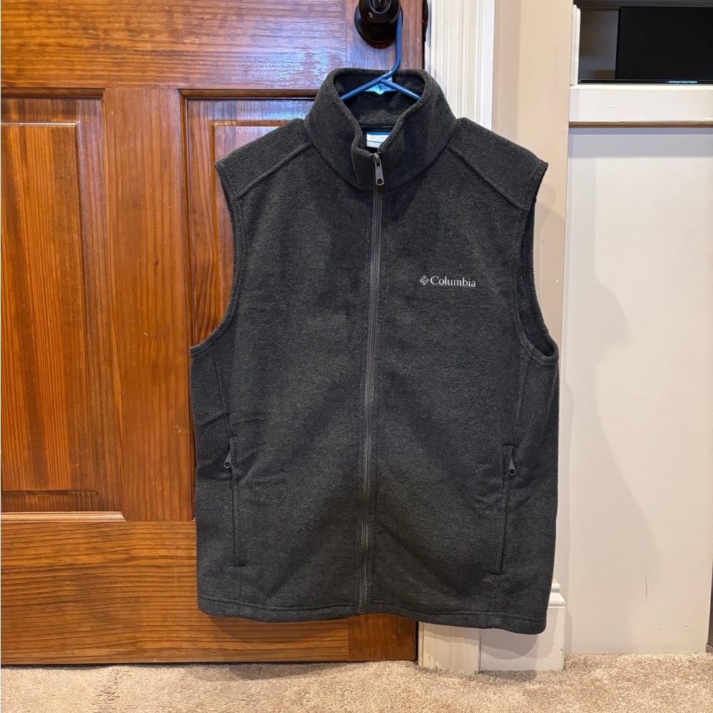 Columbia Charcoal Gray Fleece Vest (Size: M)